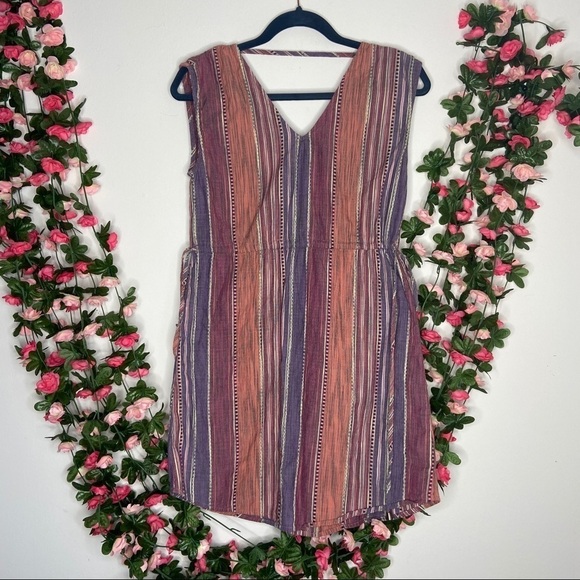 Universal Thread Tops - Universal Thread Orange Purple Tunic Sleeveless Blouse Boho Eccentric XS